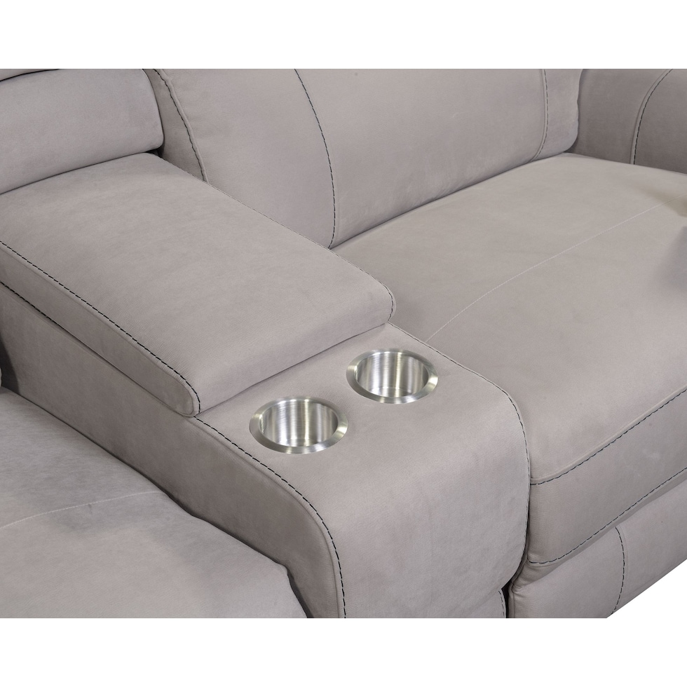 newport gray sectional   