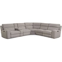 newport gray sectional   