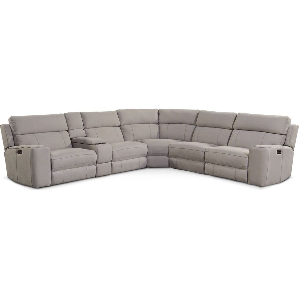 newport gray sectional   