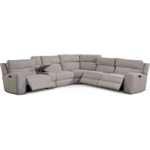newport gray sectional   