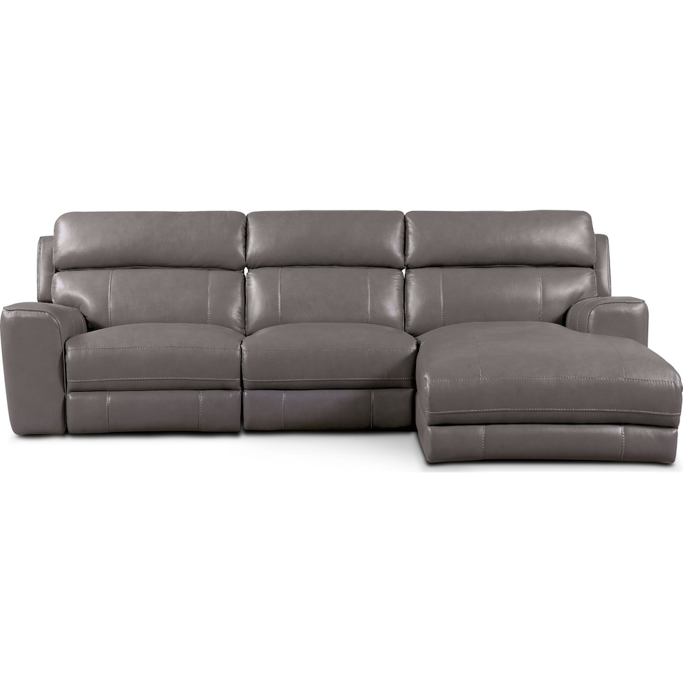 newport gray sectional   