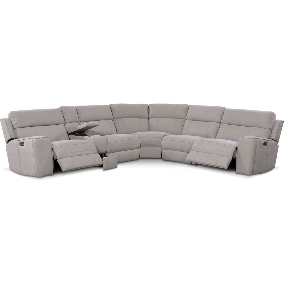 newport gray sectional   