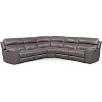 newport gray sectional   