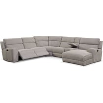 newport gray sectional   