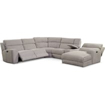 newport gray sectional   