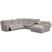 newport gray sectional   