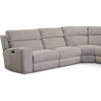 newport gray sectional   