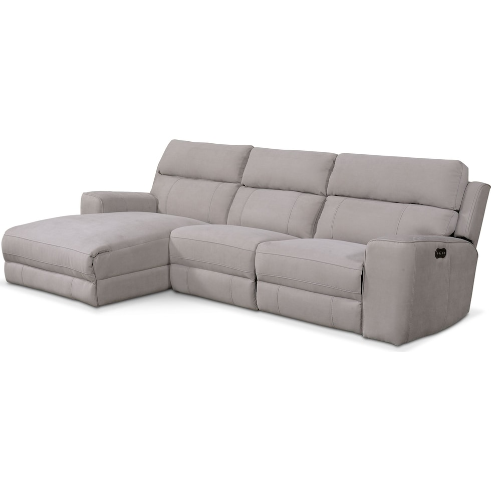 newport gray sectional   