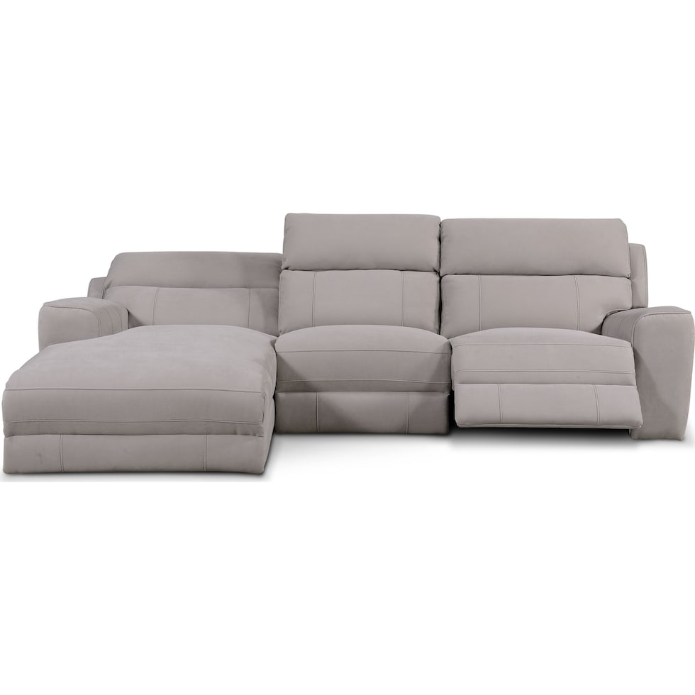 newport gray sectional   