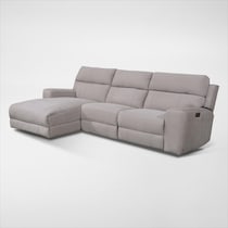 newport gray sectional   