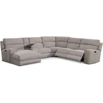 newport gray sectional   