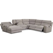 newport gray sectional   