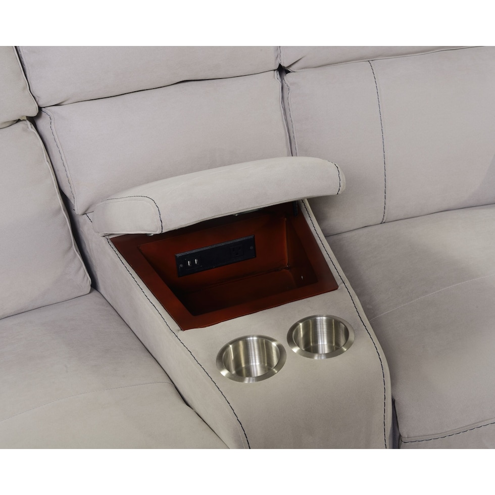 newport gray sectional   