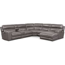 newport gray sectional   