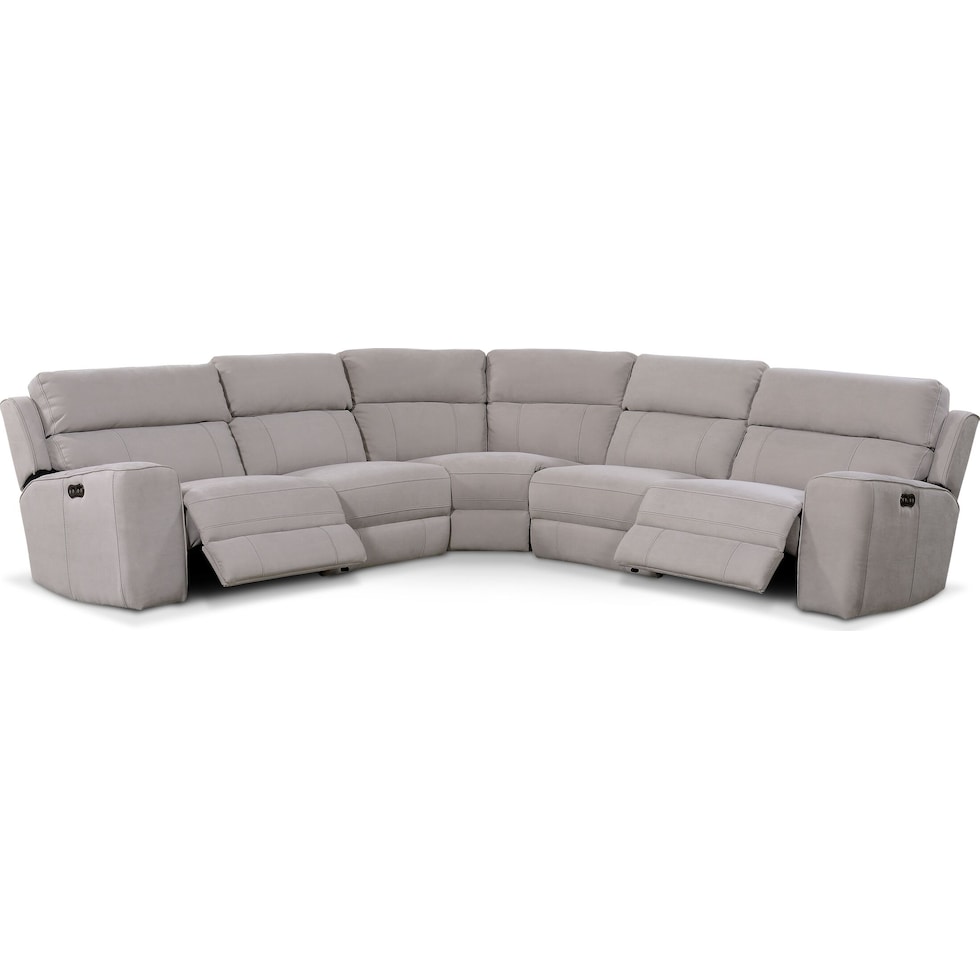 newport gray sectional   