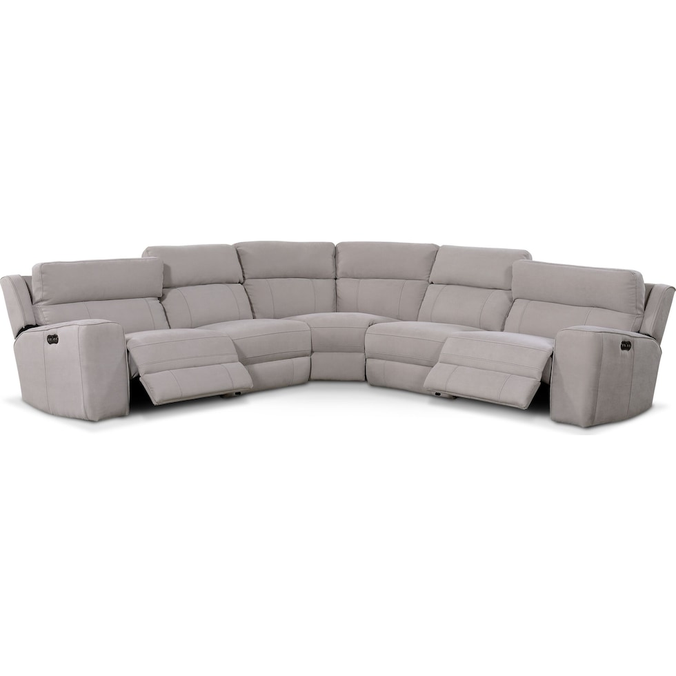 newport gray sectional   