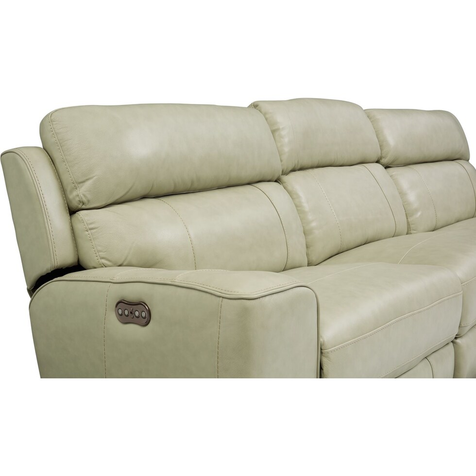 newport white  pc power reclining sofa   