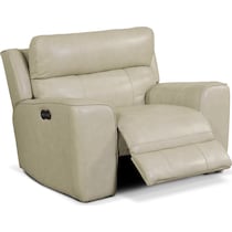 newport white power recliner   