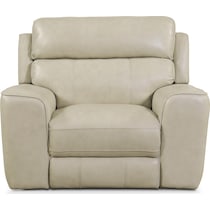 newport white power recliner   