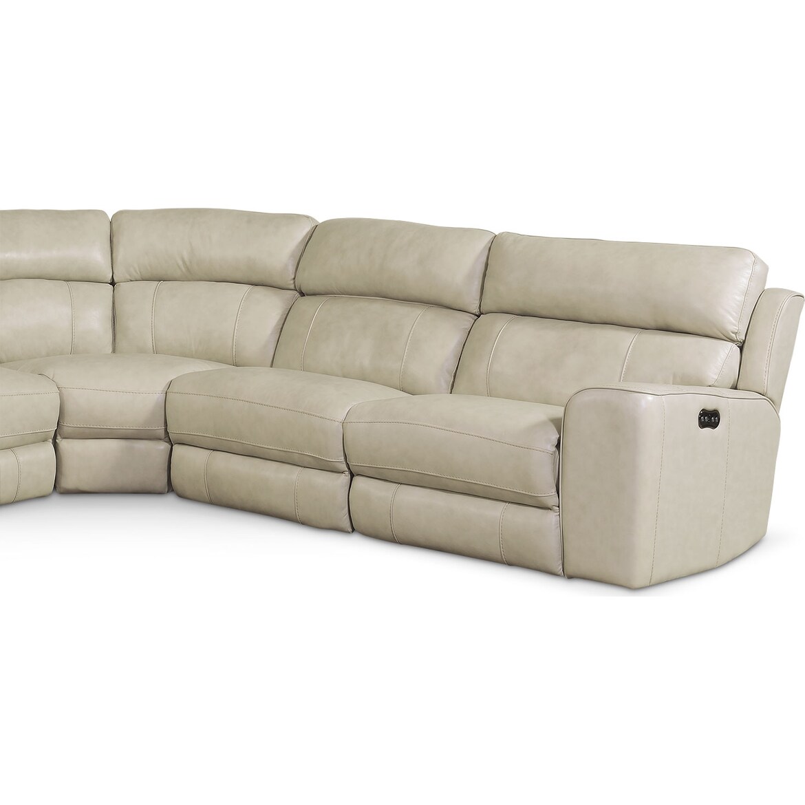 Newport 6Piece DualPower Reclining Sectional with 3 Reclining Seats