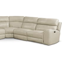 newport white power reclining sectional   