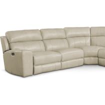 newport white power reclining sectional   