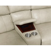 newport white power reclining sectional   