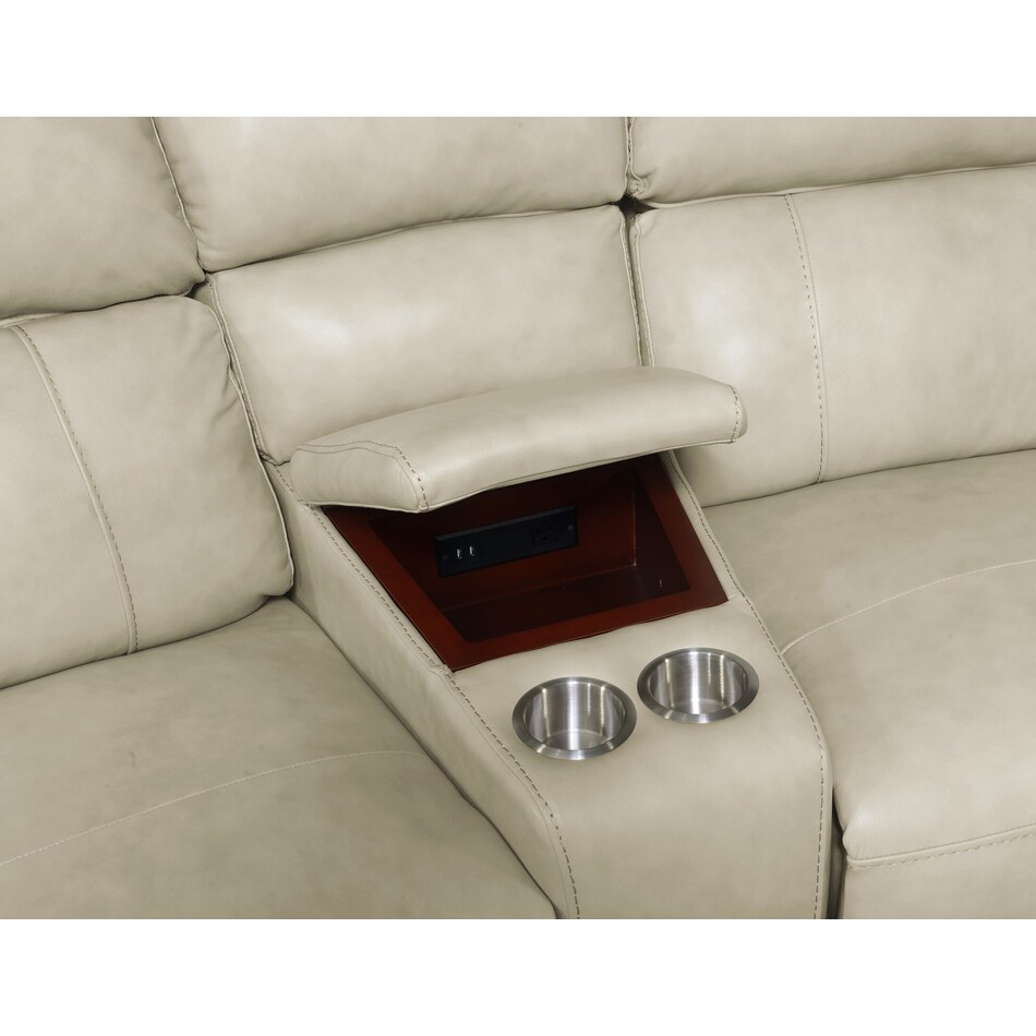 newport white power reclining sectional   