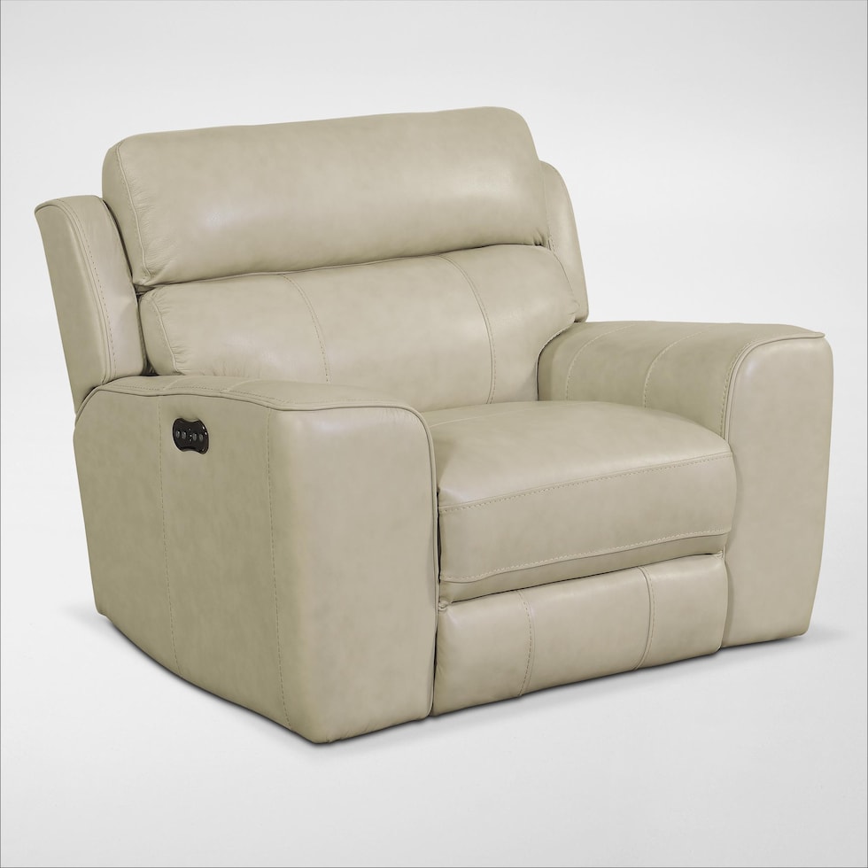 newport white recliner   