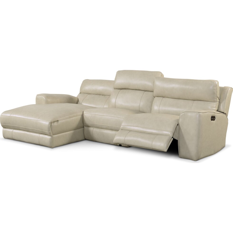 newport white sectional   
