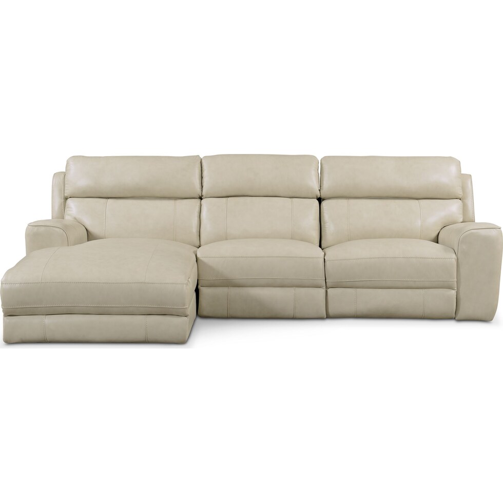 newport white sectional   