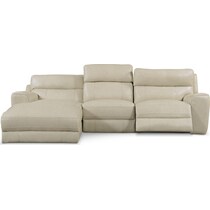 newport white sectional   