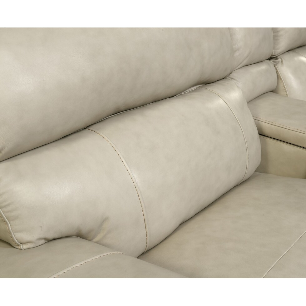 newport white sectional   