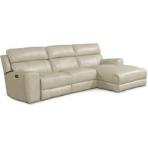 newport white sectional   