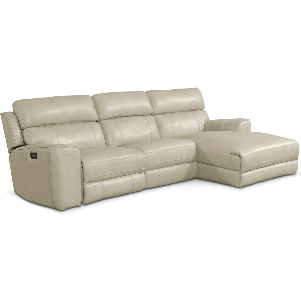 newport white sectional   