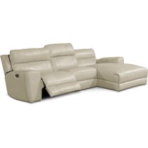 newport white sectional   