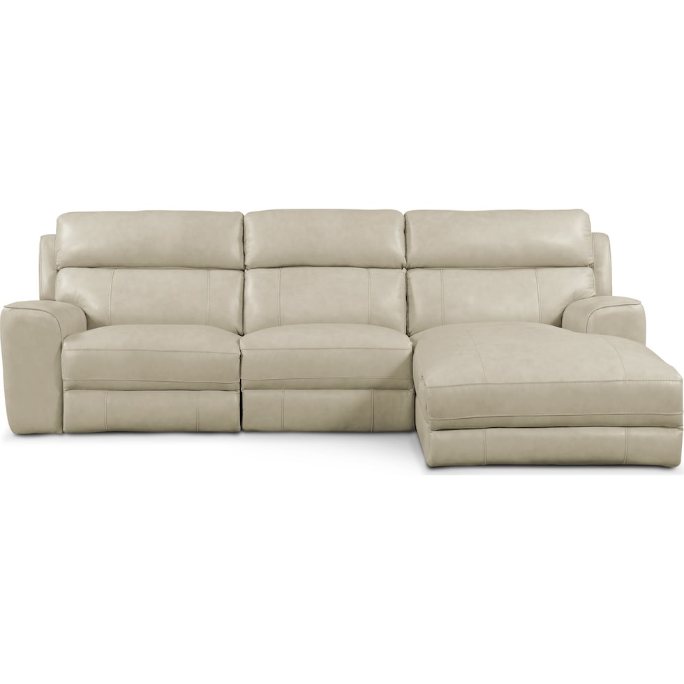 newport white sectional   