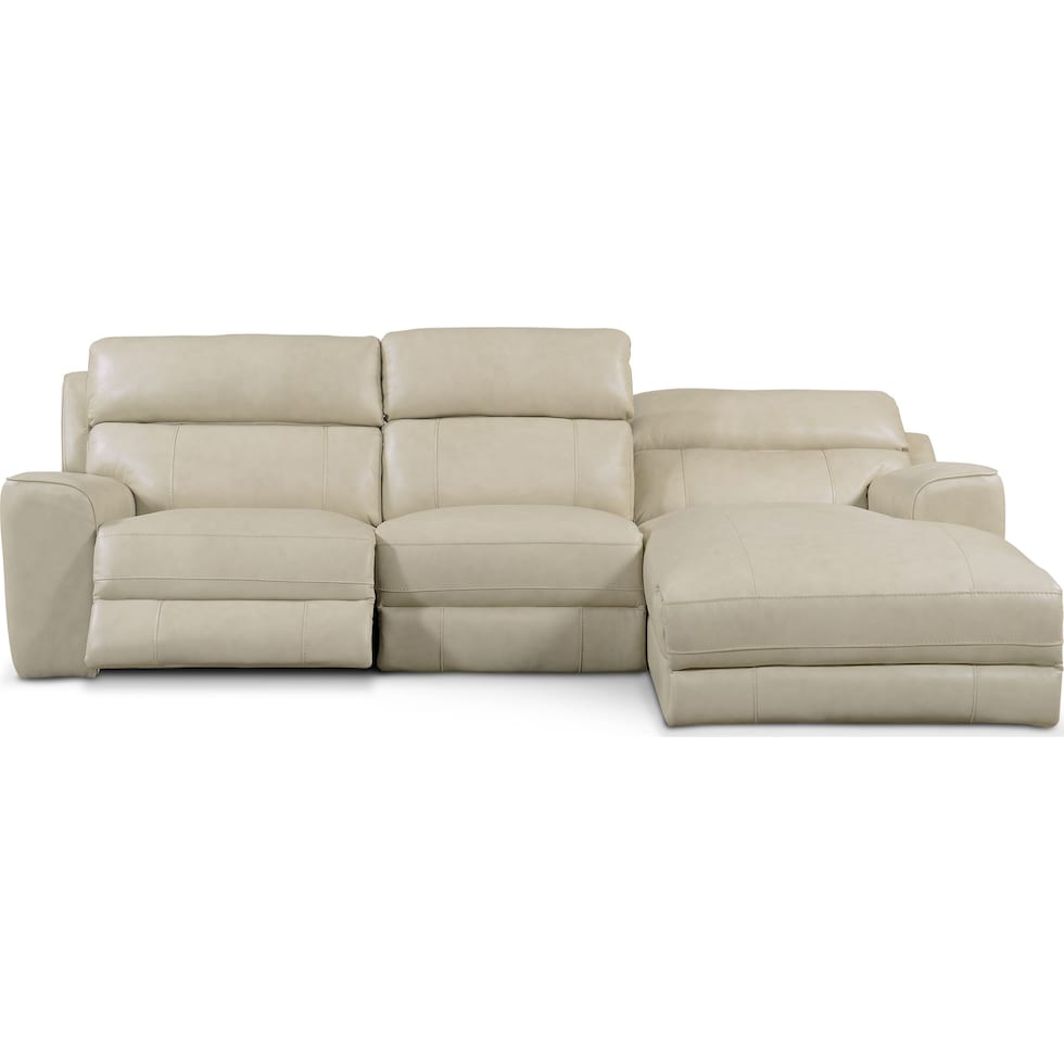 newport white sectional   