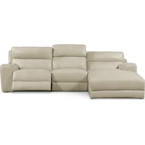newport white sectional   