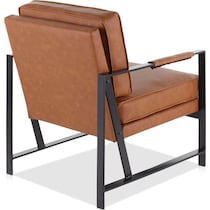 newt dark brown accent chair   