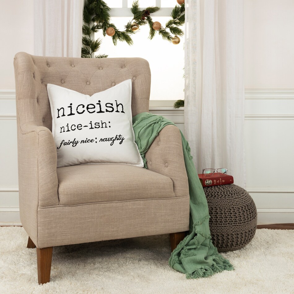 niceish ivory accent pillow   