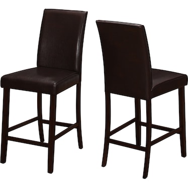 Nicholson Set of 2 Counter-Height Stools - Brown