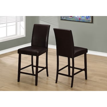 Nicholson Set of 2 Counter-Height Stools - Brown