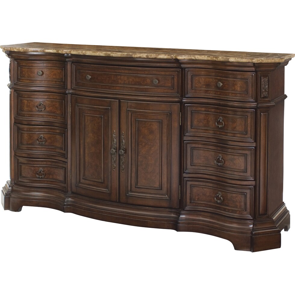 nicholson dark brown dresser   