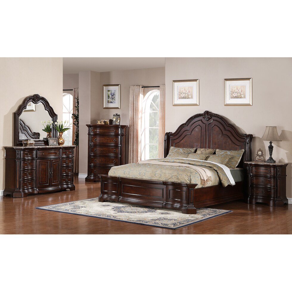 nicholson dark brown dresser   