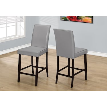 Nicholson Set of 2 Counter-Height Stools - Gray