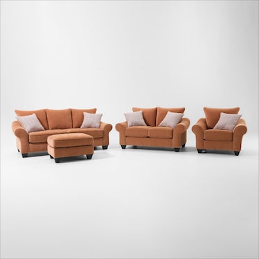 Nicki Sofa, Loveseat, Chair, and Ottoman