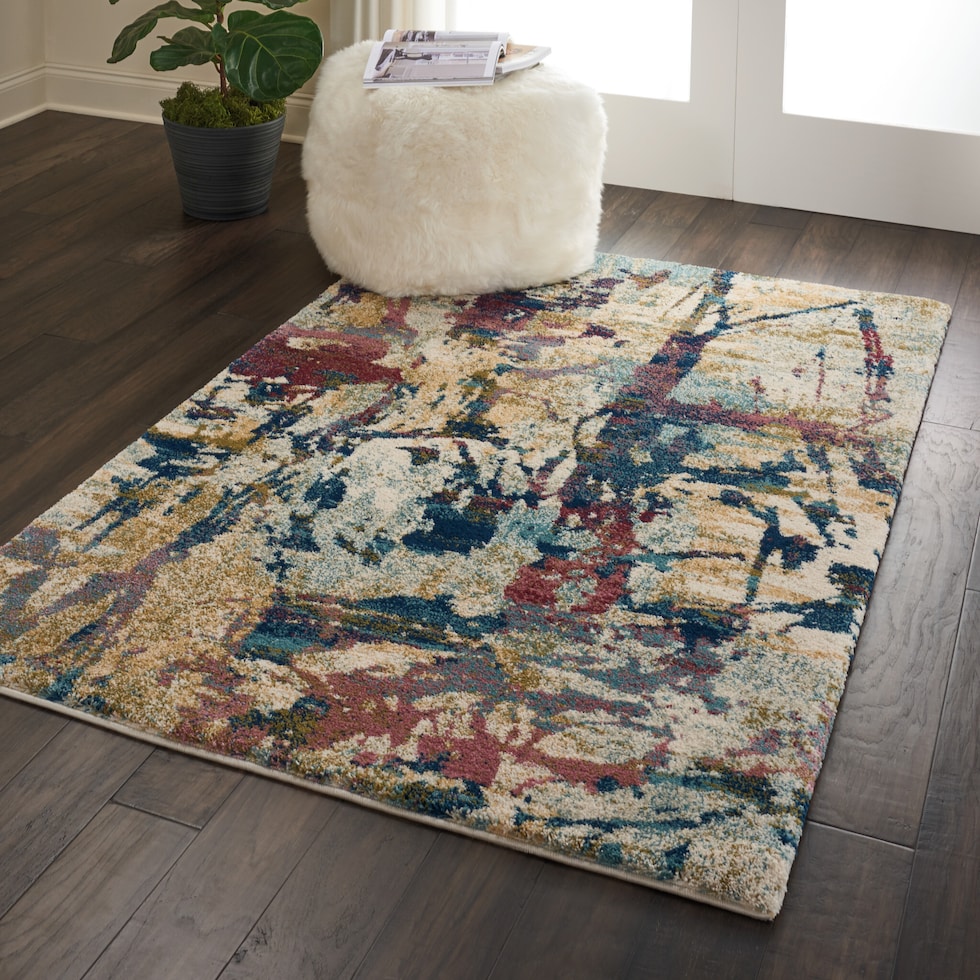 nicola white area rug  x    