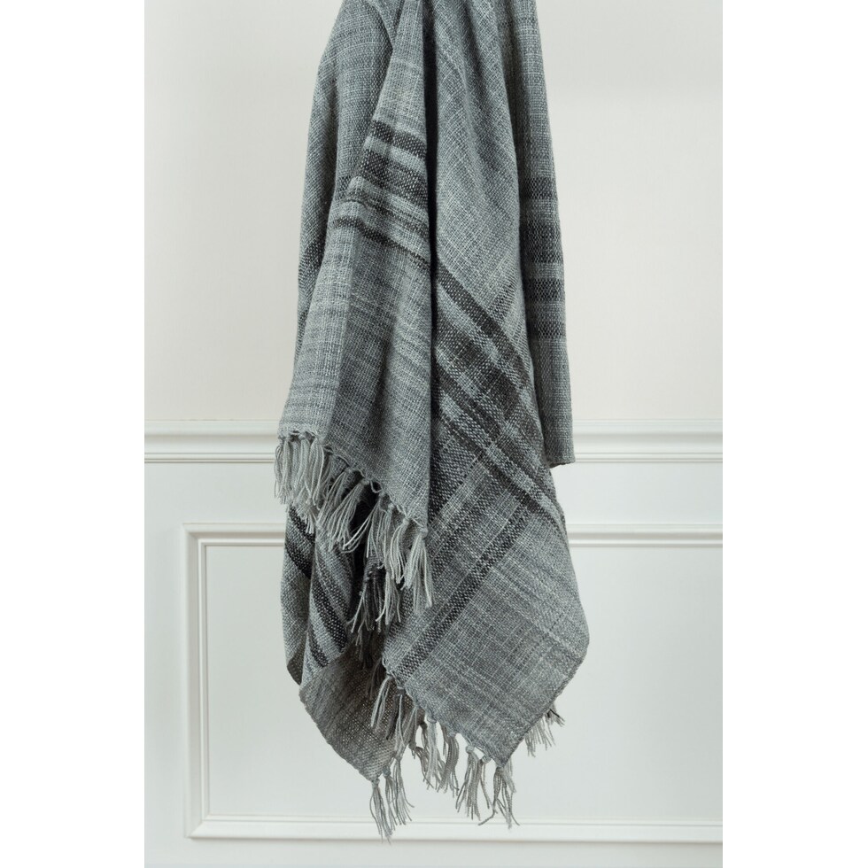 nikau gray blanket   