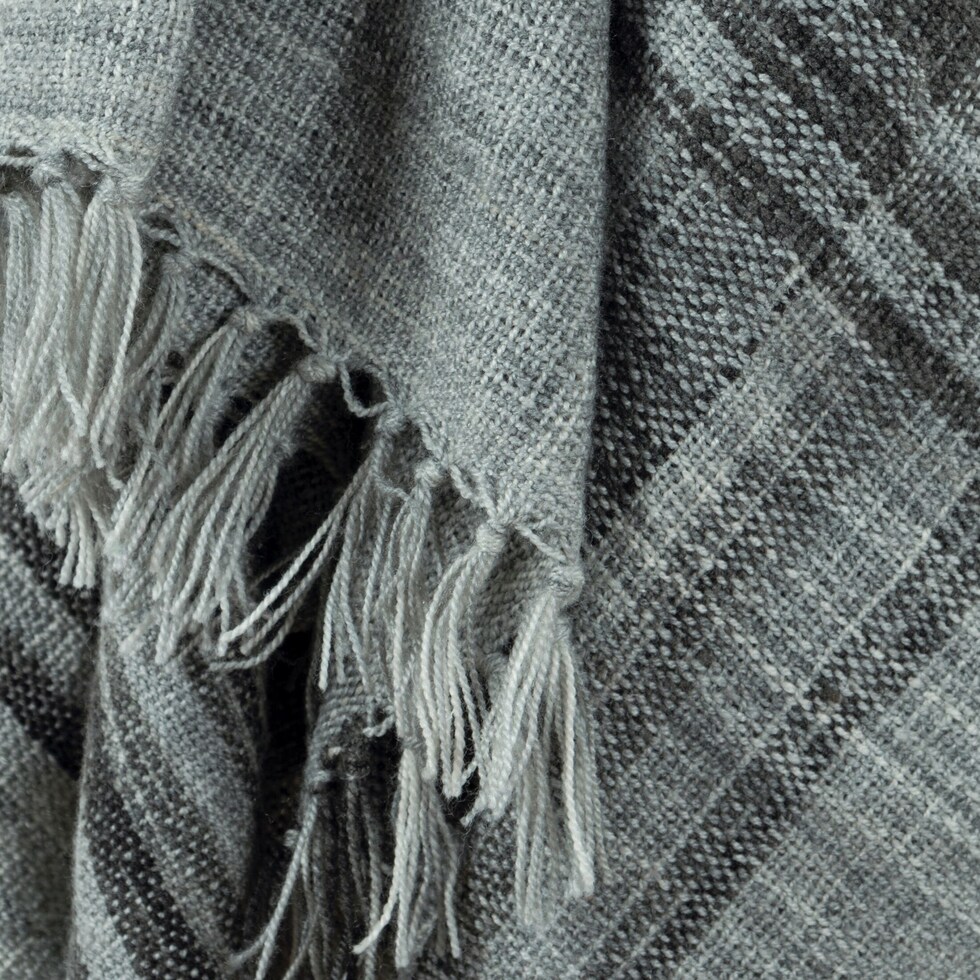 nikau gray blanket   